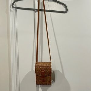 Small Ratan clutch with shoulder strap